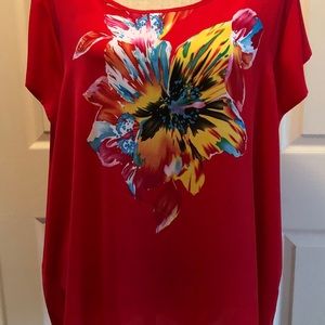 Women's Red Artisan NY Top 1X
